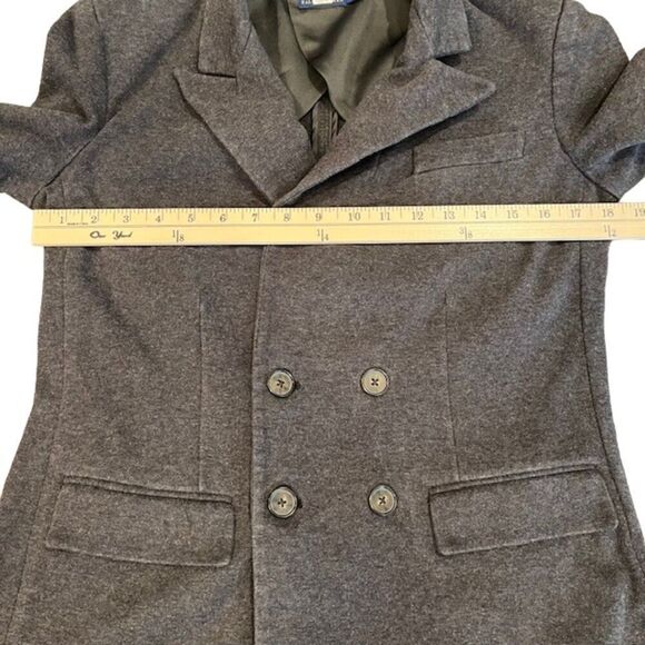 POLO Ralph Lauren Charcoal Work Blazer Double Breasted Cotton Blend Size 6 - Picture 13 of 16